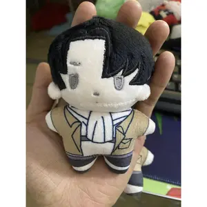 10cm Attack on Titan Plush Doll Eren Mikasa Levi Anime Mini Doll Keychain Cute Backpack Pendant Decoration Boys Girls Gift