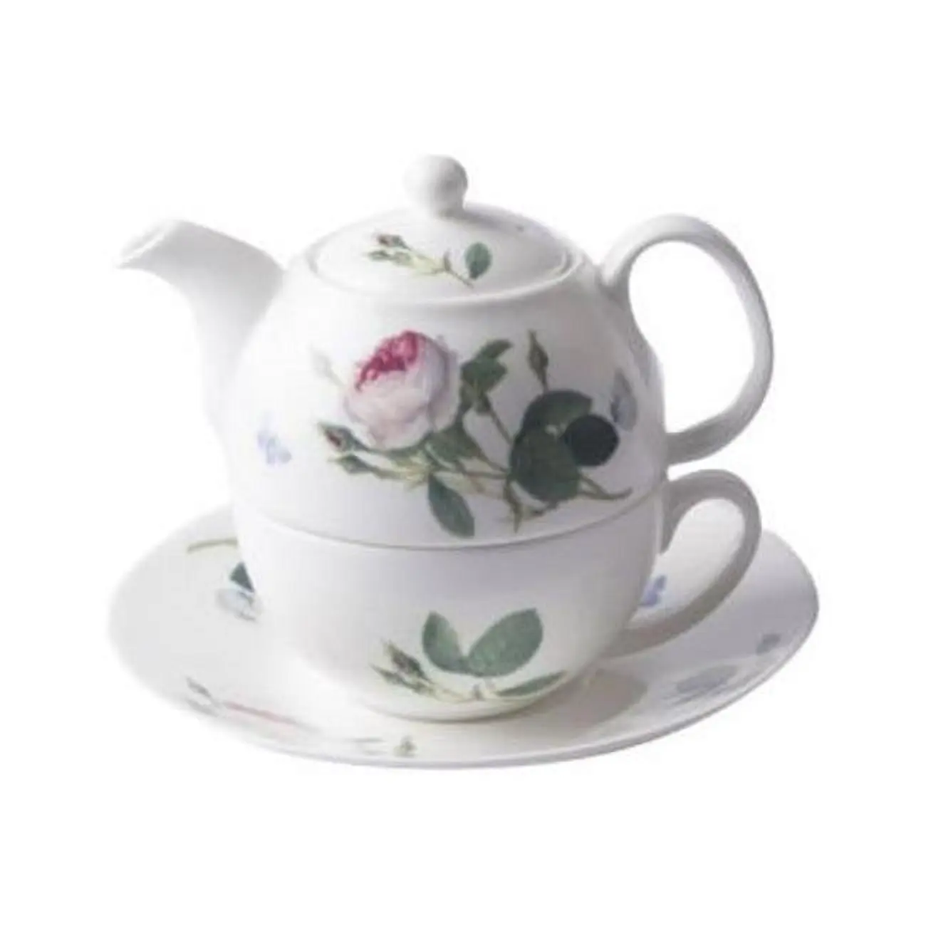 Roy Kirkham 90 mm Palace Garden Tea for One Teapot with Tea Cup & Saucer, Multi Color