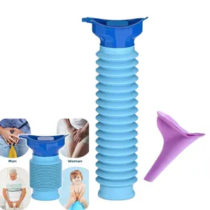 Portable Urine Funnel for Women & Men, Collapsible Urinals, Silicone Urine Funnels with Spill-Proof & Leak-Proof Design, Collapsible Emergency Travel Urinal Bottle, Portable Camping Toilet & Car Pee Bottle for Road Trips, Seniors, Kids