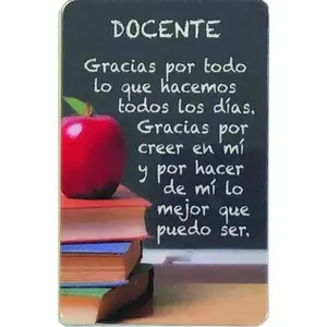 Gracias Docente - Tarjeta de Oración Laminada en Español