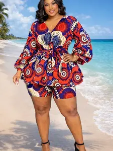 African Print Peplum Shorts Set – Ankara Two Piece Outfit for Women