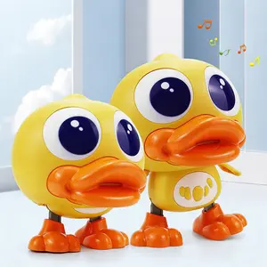 Baby Singing Dancing Toy Duck, Interactive Duck Shaped, Learn Language & Head-Up Training, Early Education Interactive Electronic Toy, Requires Aa Batteries
