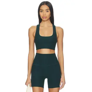 Beyond Yoga Spacedye Simplicity 2.0 Sports Bra in Dark Spruce Green Heather