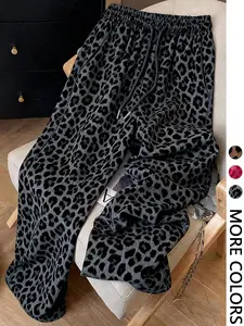 These  Leopard Print Pants are Cozy Loungewear Goals  Plush Sherpa Wide Leg Lounge Pants
