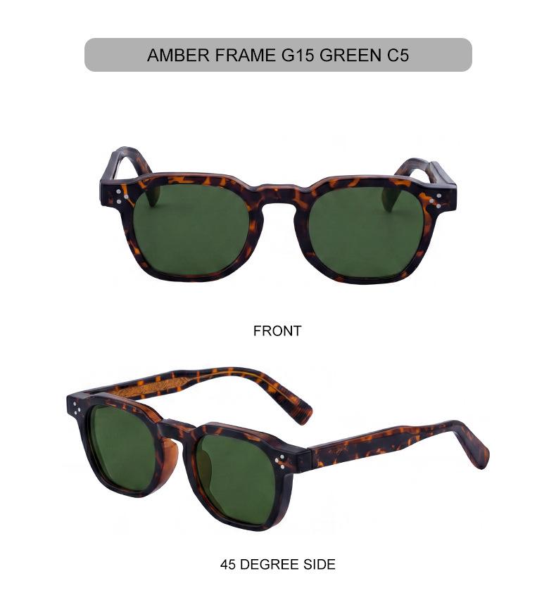 Small Square-Frame Sunglasses, Versatile Trendy Plastic-Frame Fashion Eyewear