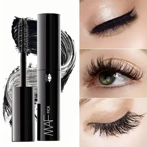 3D Volumizing Enhancing Beauty Mascara, Lengthening & Thickening Black Formula, Curling Lash Brush, Smudge-proof, Waterproof & Sweat-resistant, Must-have Makeup Essential