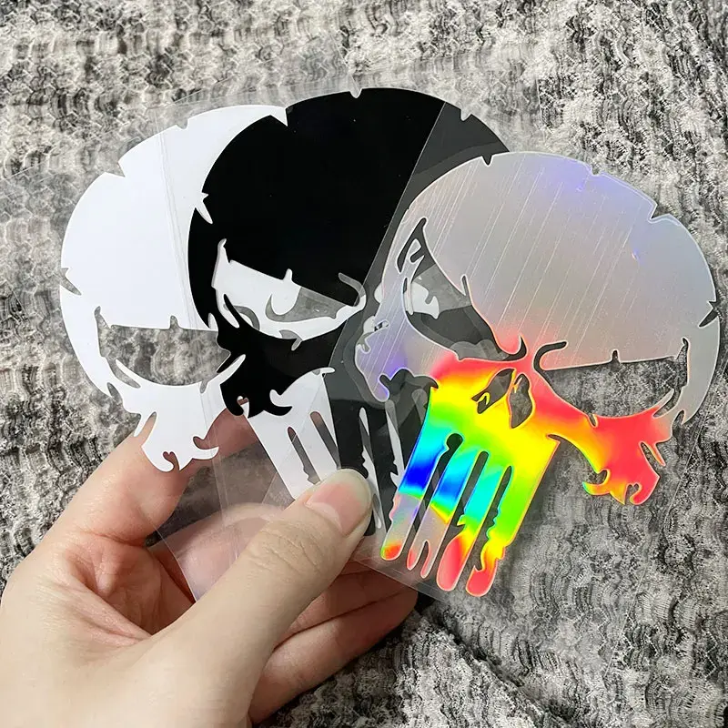 2026 1pc Skull Motorcycle Stickers Waterproof Motocross Vinyl Decals Motorbike Fuel Tank Side Fairings Motorcycle Helmet Decoration New for your car décor