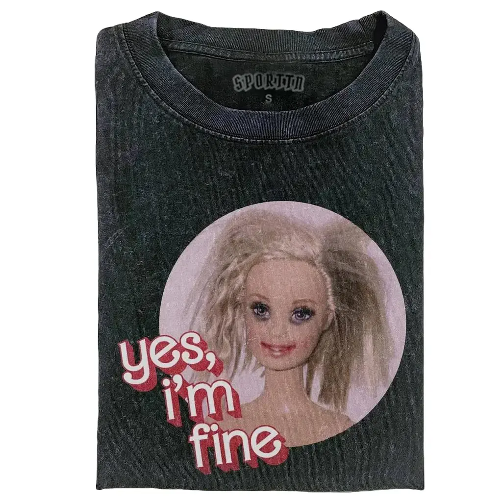 Barbie Girl Meme T-Shirt, Funny Barbie Graphic Tee, Viral Internet Meme Shirt, Y2K Pop Culture Aesthetic, Trendy Unisex Casual Tee