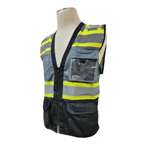 Gray Black Bottom Hi-Viz Safety Vest