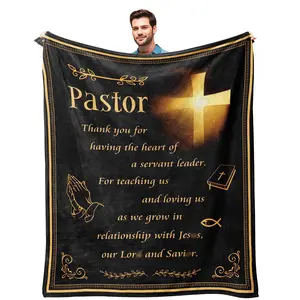 Pastor Appreciation Gifts Blanket 50X60 - Unique Pastor Gifts  Christian Pastor Gift