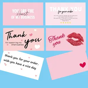 50 Sheets Per Pack Holiday Greeting Cards Thank You Card Paper Thank You for Your Order Small Business Thank You Card Custom Message Card