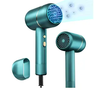 Ionic Hair Dryer - KINGDOM CARES Compact Travel Hair Dryer Blow Dryer Portable Hairdryer, Mini & Light Weight & Fast Drying for Women and Men with Cool Air Setting & Concentrator Nozzle Attachment Smooth