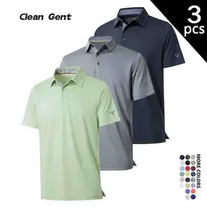 Clean Gent 3-pack men’s casual polo shirts, slim fit, comfortable and breathable, suitable for both casual and business wear, ideal for everyday casual wear, fashionable men’s everyday clothing with a tailored fit.