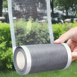 Window & Door Mesh Repair Tape, Self-Adhesive Screen Repair Patch, Plastic Adhesive Roll, Ideal for Repairing Holes and Tears