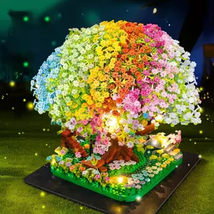 1439 Piece Rainbow Tree House Set, Creative DIY Toy Kit, Building Block Sets, Creative Building Blocks, Abs Material, Colorful Construction Model, Perfect Gift for Kids