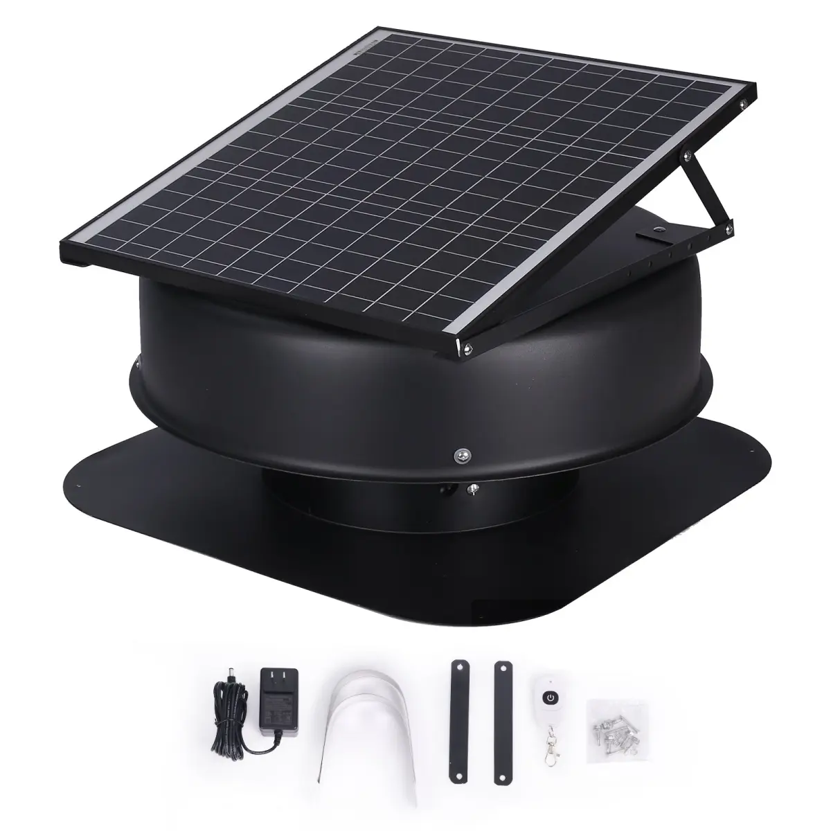 Vevor  40W 1230 CFM Large Air Flow Solar Roof Vent Fan, Solar Powered, Aluminum Alloy