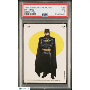 1989 Topps Batman Movie Stickers Batman #28 PSA 3
