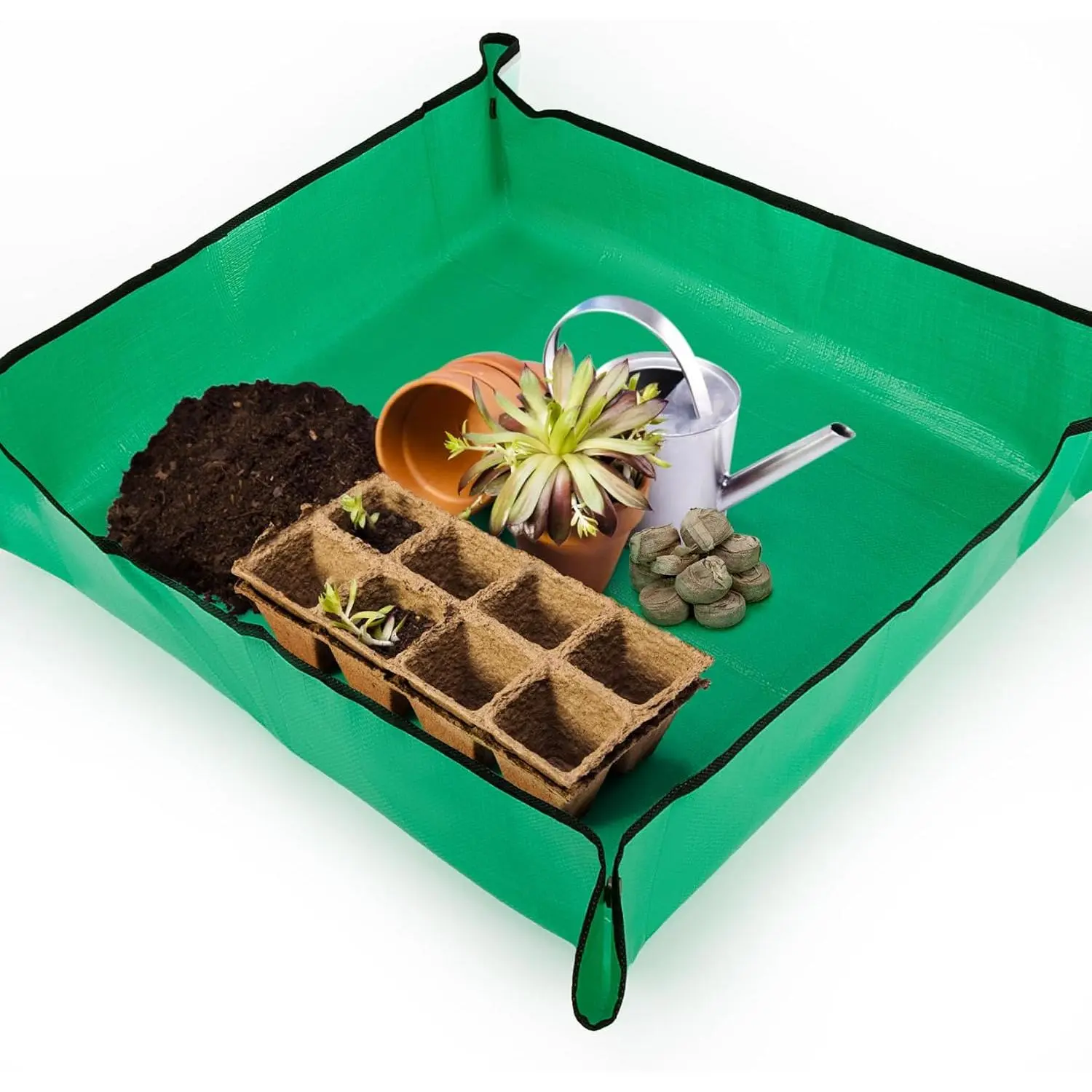 26"*26"Repotting Mat for Indoor  -  1 count  Potting Mat for Indoor Gardening Foldable  Mat for Repotting Garden Mat Potting Tray  Transplanting Mat Gardening Supplies