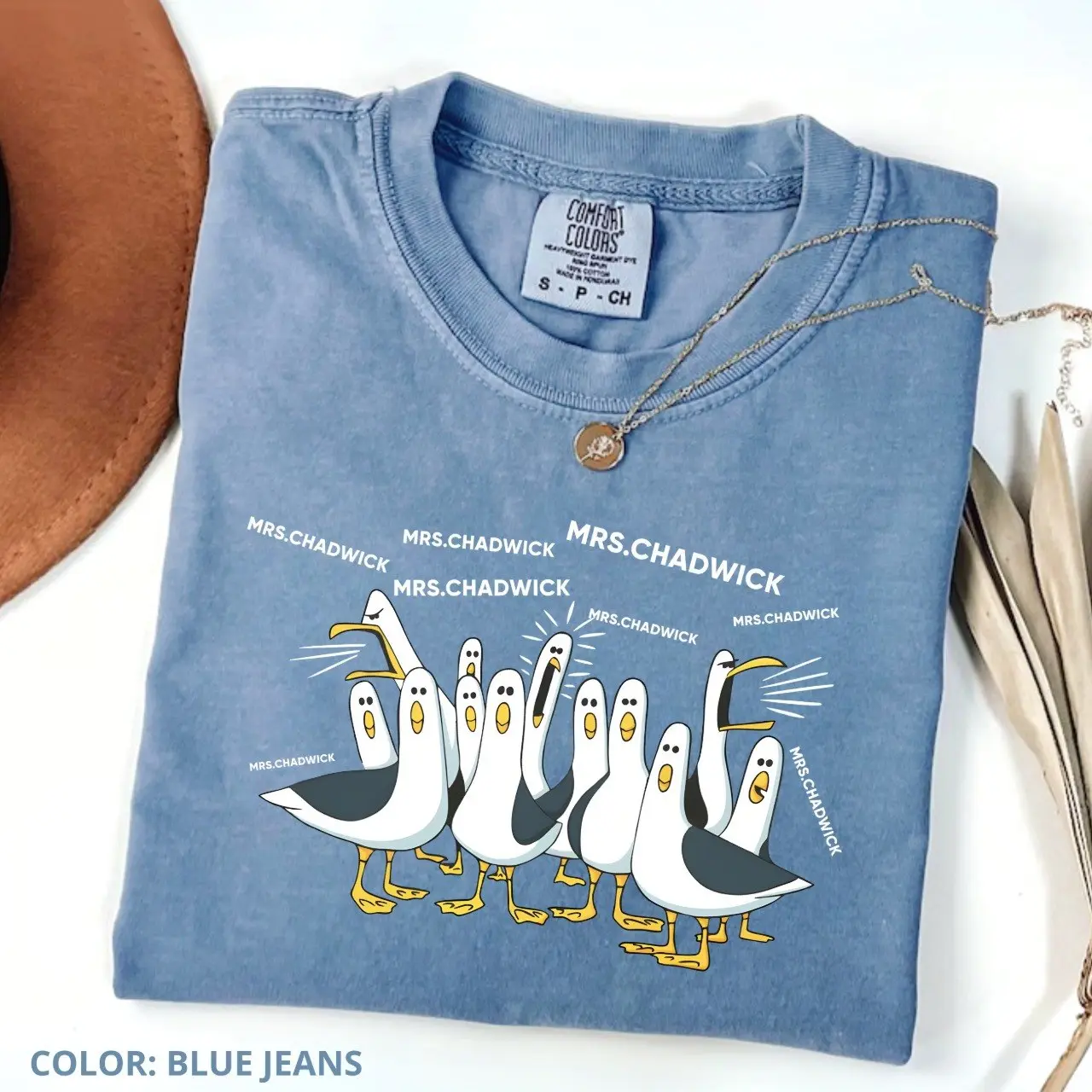 Comfort Colors Custom Seagull Teacher T Shirt, Funny Teacher Tee, Personalized Appreciation Gift, Cute Teacher Shirt, Classroom Humor Tee, Unique Teacher Gift