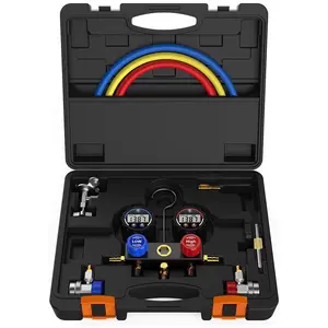 Elitech DMG-1 Digital AC Manifold Gauge Set with R410a Adapter