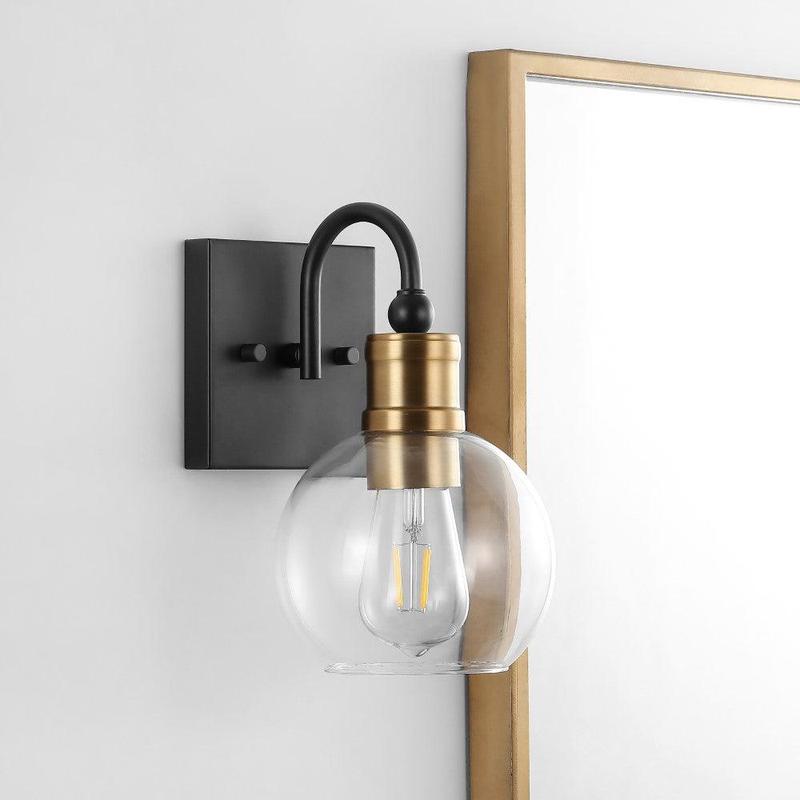 Marais Iron/Glass Rustic Vintage LED Vanity Light