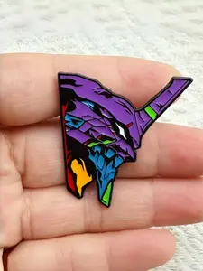 Creative Japanese Anime Evangelion Pin Cartoon Ayanami Rei & Makita Nagisa Metal Badge, Anime Collectible Accessory