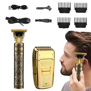 2 in 1 Electric Hair Clipper Set, 1 Box Rechargeable Hair Trimmer & Shaver & Accessories, Professional Hair Trimmer for Men, Winter Essentials, Barber Equipment, Barber Kit for Men