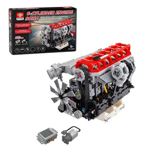 CubiMythx Inline 6-Cylinder SOHC Turbocharged Engine Building Blocks Set (2013PCS)