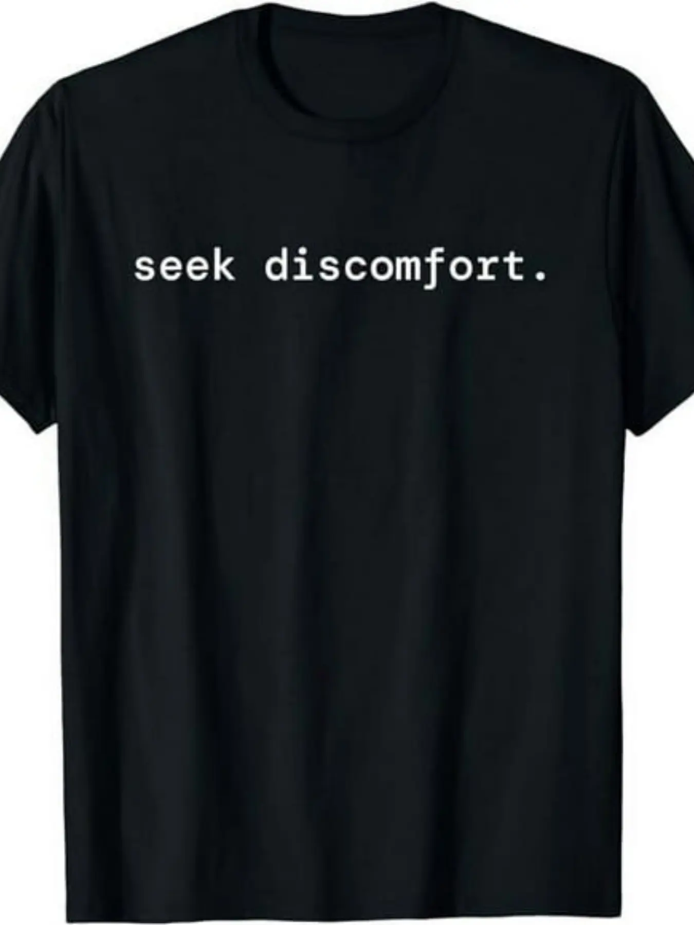 Seek Discomfort tshirt Inspirational Change hit T- unisex soft cotton short sleeve t shirt, vintage graphic casual tee for men women teens, perfect birthday holiday gift for camping travel gym daily street  wear