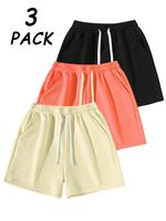 Black + apricot + orange.