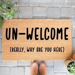 Funny Doormat - Un-Welcome Why Are You Here? - Welcome Mat - - - - Funny Mat - Front 3326zz