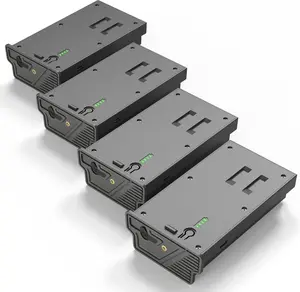 4 Pack New Reveal Lithium Battery Pack Compatible with Reveal Hunting Camera Ultra, X, X Pro, Pro 3.0, X Gen 2.0 3.0, XB, SK, Upgraded Solar Panel Compatibility, LED Battery Meter