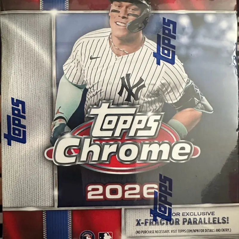 Topps 2026 Chrome Baseball Mega Box- Exclusive X-Fractor Parallels - Major League Baseball Trading Cards