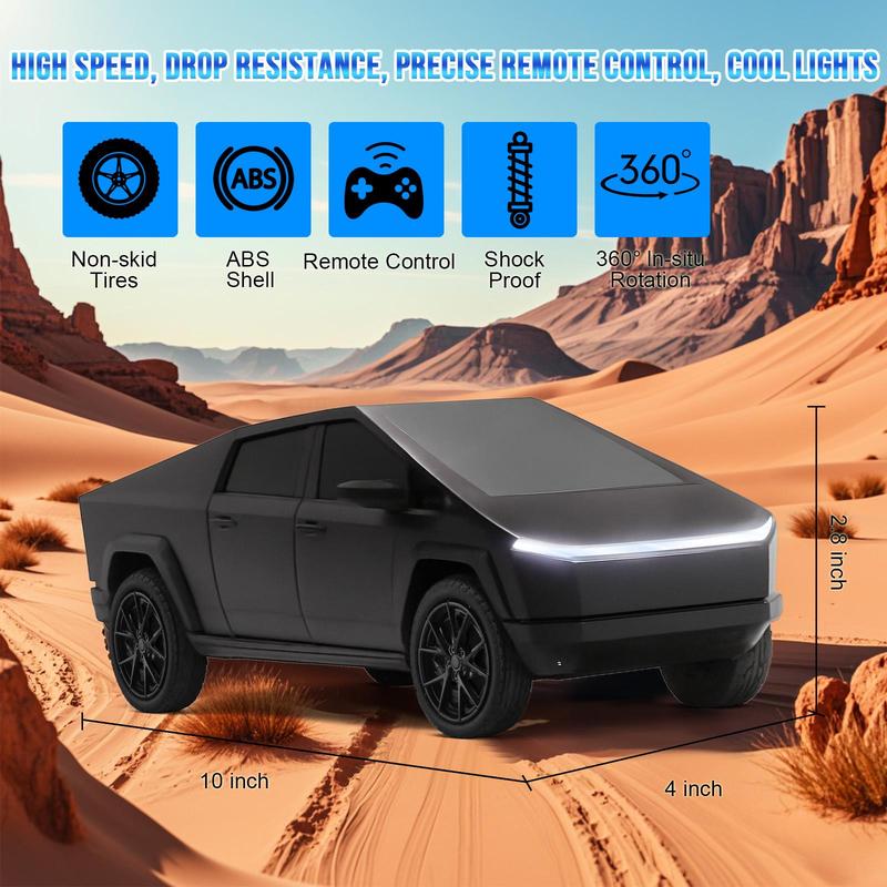 rc cars kids stuff for boys Remote Control Pickup Truck, 1/24 Scale Racing Car Model, Rechargeable Battery & Light and Loadspace, for Adults and Boys