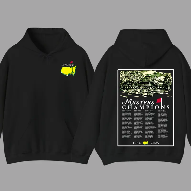 Masters Tournament Augusta 91 Years Hoodie, Golf Tournament, The Masters Golf Cup 2 Sided Hoodie, Golf Gifts For Men