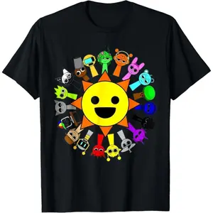All Best Sprunki Toys Around Mr Sun phase toys Boys Girls T-Shirt, Full Size Range, Perfect Fit for Everyone, Classic Styles