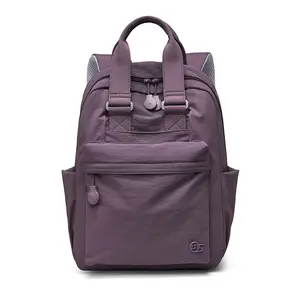 Women's Lightweight Nylon Fashion Backpack - Top Handle, Multi-Pocket Anti-Theft Design, Water-Resistant, Luggage Trolley Strap, Casual Laptop Bag for Office Commute & Weekend Trip