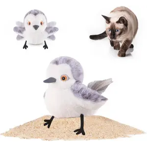 2 Pcs Flapping Sandpiper Pair-Mate, Lifelike Cat Toys, Kitten Toy Interactive Cat Kicker Exercise, Catnip Toys for All Breeds