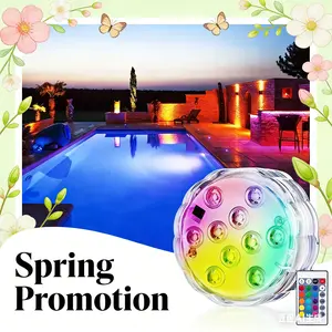 Submersible LED Pool Lights, Waterproof Underwater Lights with 16 Colors & Remote Control, for Aquarium, Bathtub, Hot Tub, Swimming Pool & Party Decoration