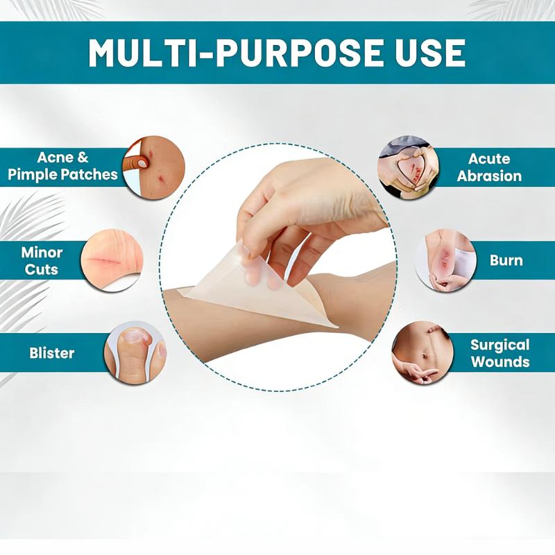 Hydrocolloid Bandage Roll tape face, Highly Absorbent Hydrocolloid Dressings for face/Wound Care, Burn, Blister, Pimple Patches for Acne Care, Waterproof & Cut to Size (5cm*150cm)