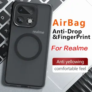 Magnetic Phone Case For Realme 16 15 14 14T 15T Pro Plus 5G Soft TPU Frame Hard Plastic Translucent Matte Shockproof Back Cover