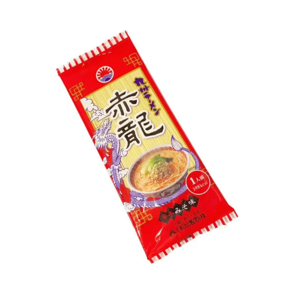 Akaryu Red Dragon Ginger Spicy Instant Ramen - Ambient High Carbohydrate Pantry Food, 125g, Suitable for All Ages, Part of Spicy Instant Noodle Selection