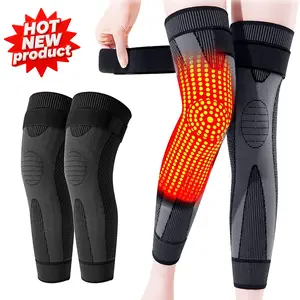 2Pcs Tourmaline Acupressure Selfheating Knee Sleeve, Mugwort Acupressure Shaping Knee Pads, Tourmaline Acupressure Self-Heating Shaping Socks  Wormwood Self-Heating Knee Pads