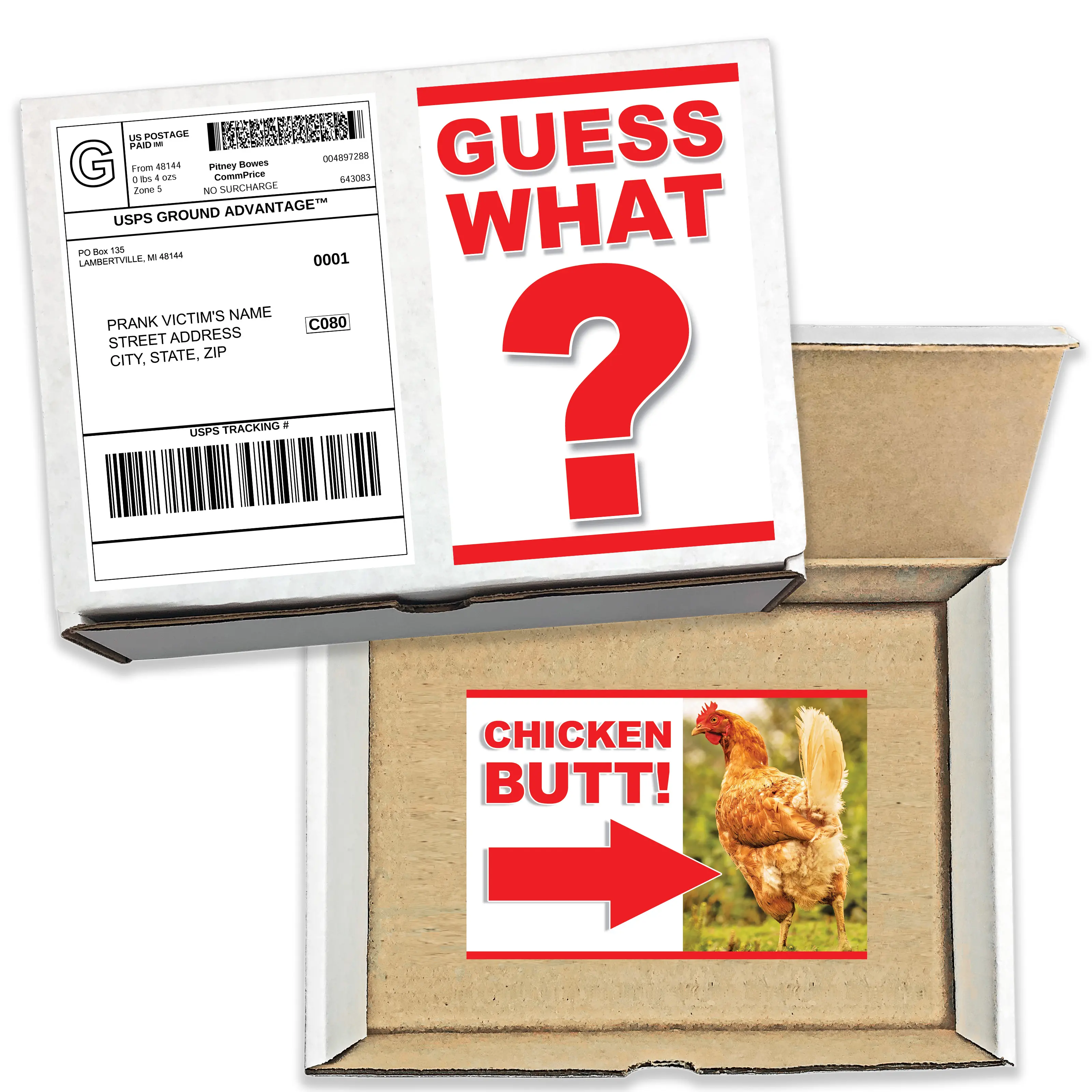 Prank Mail Guess What Chicken Gag Gets Sent to Your Recipient Anonymously!