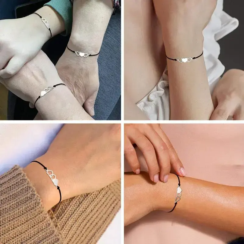 2/3/4/5 Pcs Matching Heart Bracelets Friendship Sisters Gifts for Best Friends Cousins Bestie Women 2/3/4/5 Pcs Matching Heart Bracelets Friendship Sisters Gifts for Best Friends Cousins Bestie Women