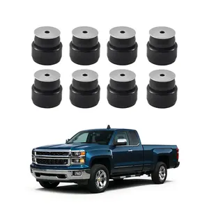 VEVOR Body Mount Bushing Kit, Compatible with 1999-2014 Chevy Silverado & Sierra 1500/2500, 24 PCS Polyurethane Body Mount Kit, Durable Components for Improving Bumpy Driving Performance, Black
