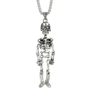 HN023:Hip-Hop Style Necklace,SKELETON BONES Necklace Pendant for Women and Men