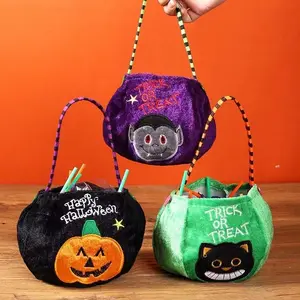 Halloween Candy Bags for Kids, Set of 3 Reusable Trick-Or-Treat Bags, Lightweight, Perfect for Halloween Parties & Gifts, Durable Design