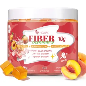 Migcopat 10G Fiber Gummies for Adults with Vitamins C, D, B3, B5 - Digestive & Gut Health Gummies with 30 Billion CFU Probiotics Blend, Inulin, ACV, Magnesium, Zinc, Support Digestive Health, 60 Cts，#Summervibes outdoorfun