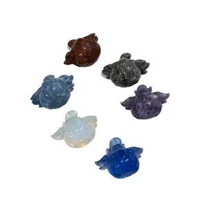Ig Crystal Various Styles Of Natural Crystal Elf Ornaments Pure Hand-Carved Crystal Exquisite Cute Texture Even Color Suitable For Placing In The Living Room Desk - Any 3 Count